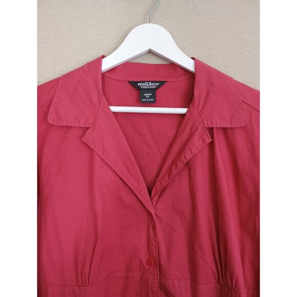 Woolrich Shirt Women's 2X Rose Bud Minimalist Stretch Office Career Button Front - Picture 4 of 12